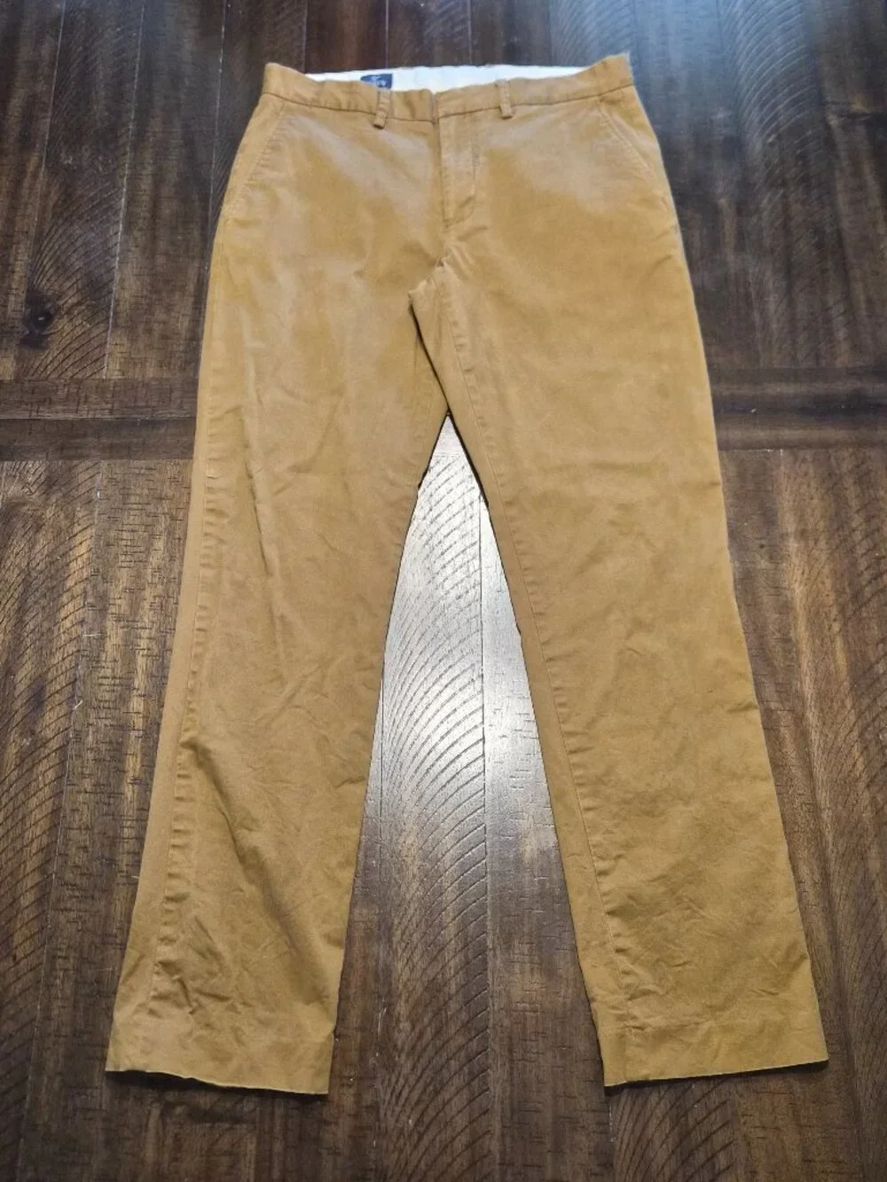 Flex By J Crew Mens Chino Pants Brown Size 31x31 Hemmed Khaki Stretch G486